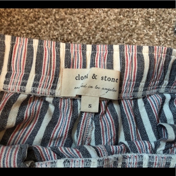 Anthropologie Cloth & Stone Striped Wide Leg Pants - Picture 6 of 6